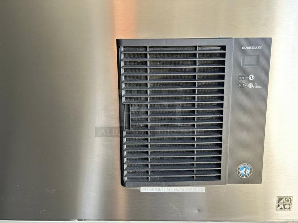 Hoshizaki IM-500SAA ice machine, 489 lb capacity, excellent condition, air-cooled, 115v, visible control panel and vent.