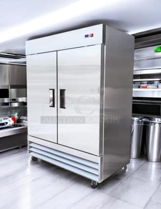 Great Condition - Cooler Depot Model XB54F-HC 48-cu ft Commercial 2 Door Freezer - Tested & Working - Item #1193734