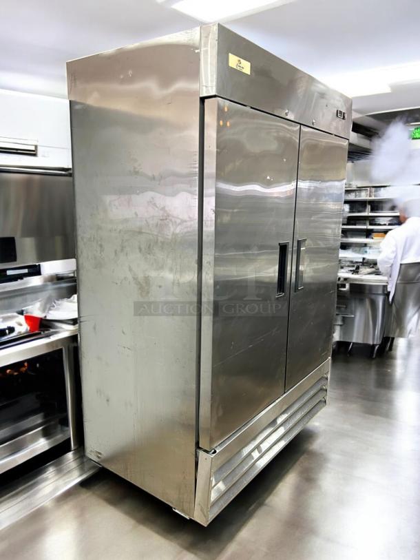 Cooler Depot XB54F-HC 48-cu ft 2-door commercial freezer in great condition; tested and working. Stainless steel finish.