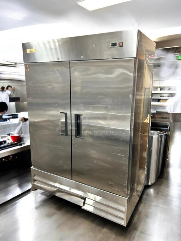 Cooler Depot XB54F-HC 48-cu ft commercial 2-door freezer in great condition. Stainless steel with visible brand logo.