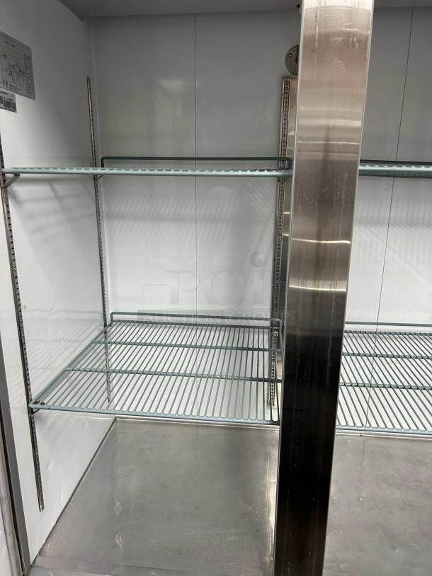 Cooler Depot Model XB54F-HC 48-cu ft commercial 2-door freezer, great condition, tested and working, stainless steel interior.