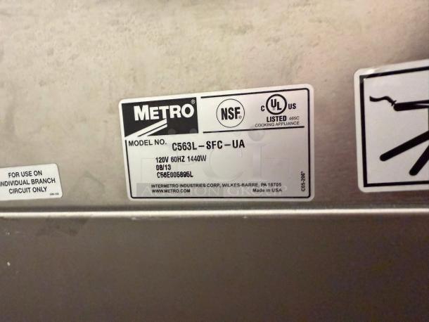 Metro under-counter heated cabinet, model C563L-SFC-L C5. Tested, working, 120V. NSF/UL listed, made in USA.