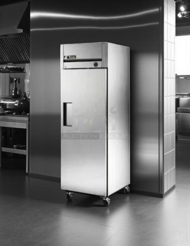 True TM-24 commercial cooler, 24 cu.ft., stainless steel swing door, top mount, great condition, tested and working.