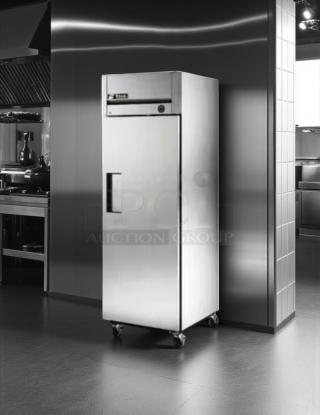True TM-24 commercial cooler, 24 cu.ft., stainless steel swing door, top mount, great condition, tested and working.