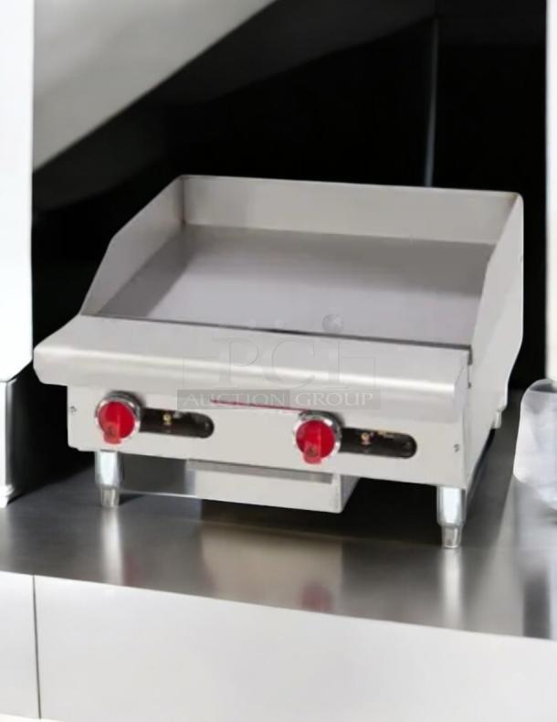 American Range ARSMG-24 24" countertop gas griddle in great condition, tested and working, with manual controls.