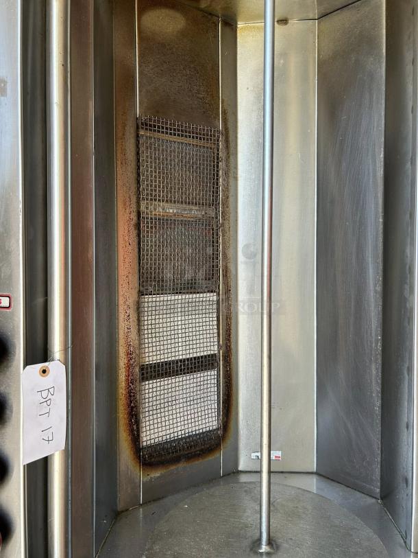 Attias GRY-4 Gyro & Shawarma Machine, 4 burners, 1 spit, tested, stainless steel, good condition, visible label BPT 17.