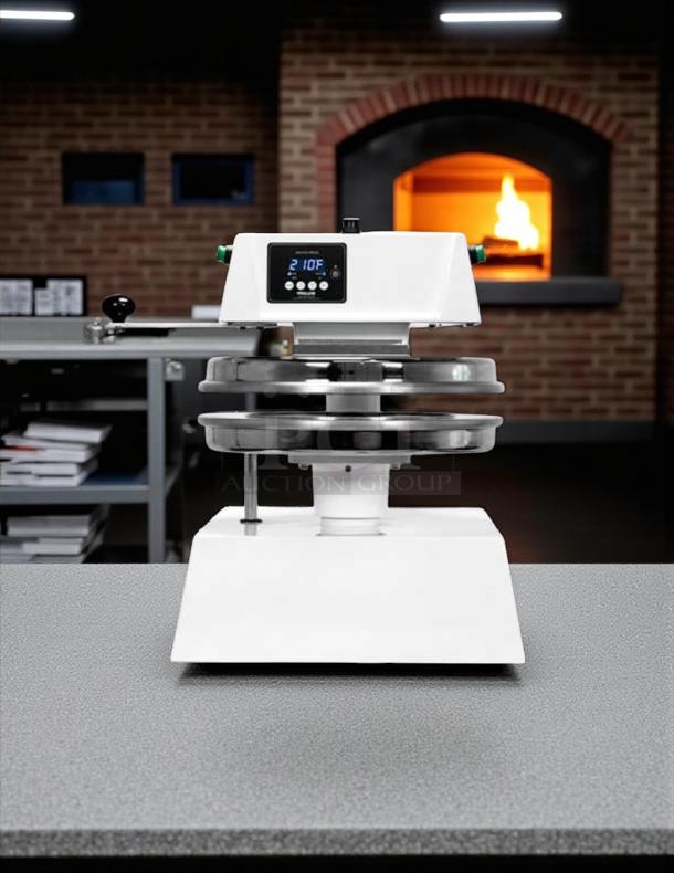Proluxe DP2350S 17" automatic pizza dough press, tested and working, digital display, 208V 1PH, excellent condition.