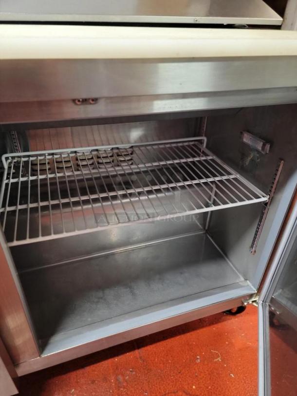 Avantco Refrigeration 60" two-door stainless steel sandwich prep table, model 178SSPT60HC, in excellent condition.