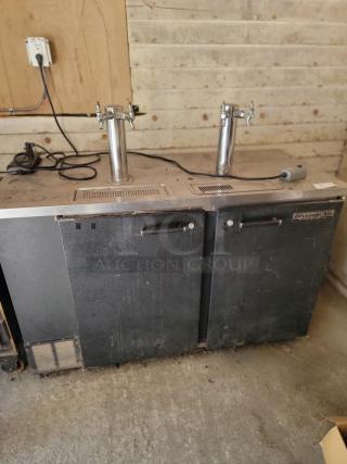 Beverage-Air DD58 commercial kegerator with 4 taps in excellent condition. Ideal for high-capacity draft beer serving.