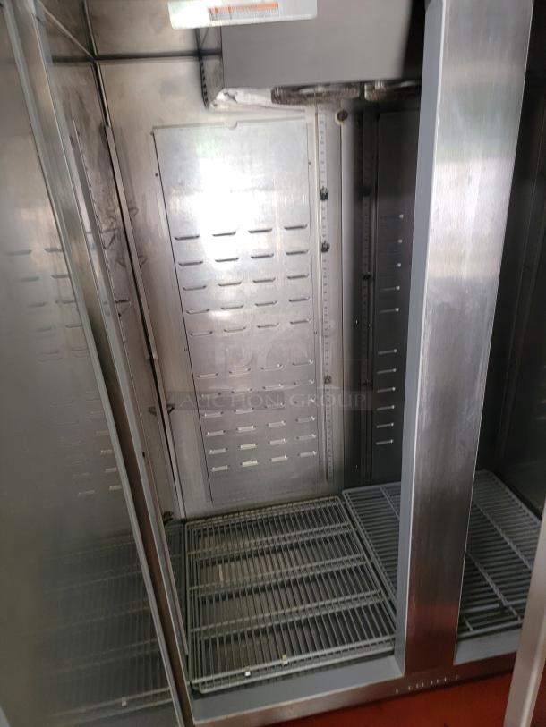 Hoshizaki CR2SFS 2-Door Reach-In Refrigerator, stainless steel, energy efficient, ideal for commercial kitchens.
