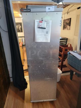 Cres Cor Commercial Holding Cabinet, model 1001841D, metal exterior, visible labels, ideal for restaurants and caterers.
