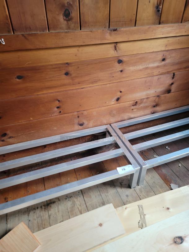 Regency stainless steel dunnage rack, model 600DUN2048. Sturdy construction, used condition, visible tag numbered 78.