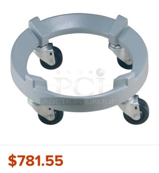 NEW Hobart 16" mixer bowl dolly for 30-140 quart bowls, equipped with swivel casters for easy mobility.