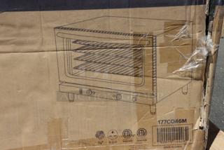 Brand new Avantco CO-46M convection oven, 4.4 cu. ft., 208/240V, 3,500/4,600W, scratch & dent condition, moisture injection feature.