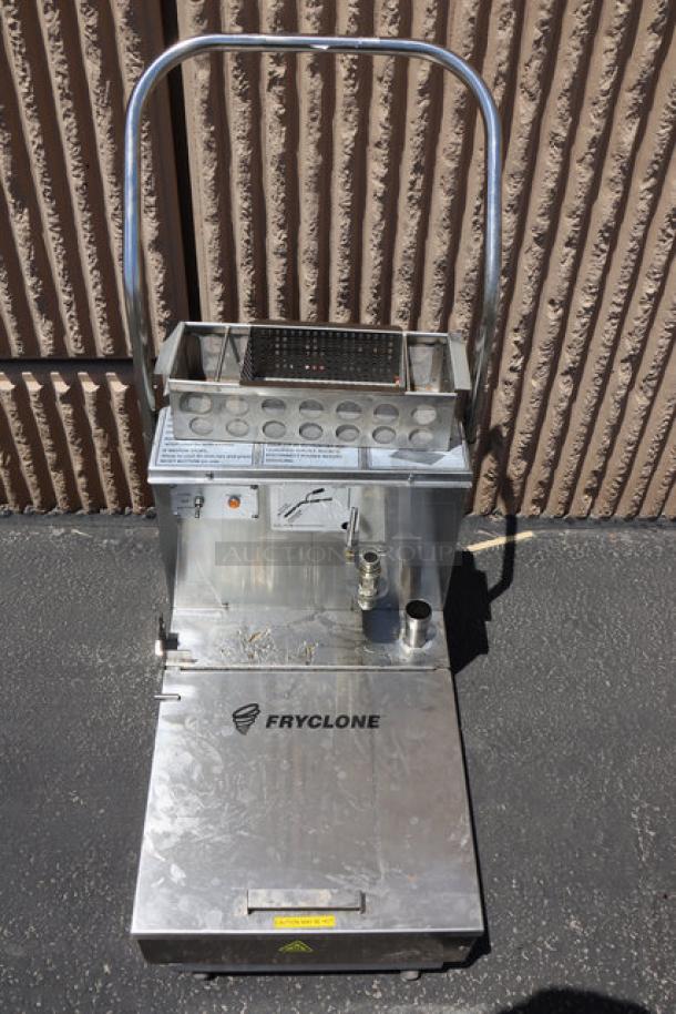 BRAND SCRATCH & DENT Fryclone 55 lb. fryer oil filter machine, model 2590FM55, with 2-way pump, used condition, 120V.