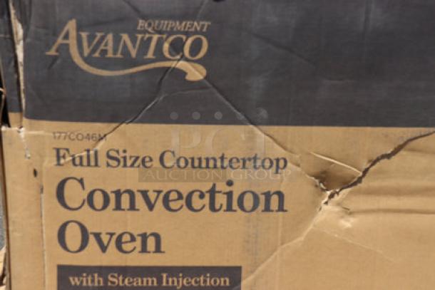 Brand new Avantco CO-46M convection oven box, shows scratch & dent, model 177CO46M, with steam injection feature.