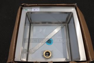 BRAND NEW!  Regency 600SM242412N 16-Gauge Stainless Steel One Compartment Floor Mop Sink with Notched Front - 24