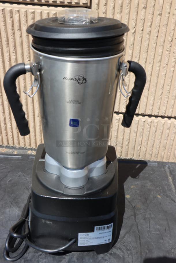 Brand new Avamix BX1GRGV commercial blender, 3 3/4 hp, 1-gallon stainless steel, variable speed, 120V, out of packaging.