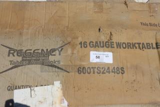 Regency 600TS2448S 24" x 48" 16-Gauge Stainless Steel Work Table, new, minor packaging damage, with undershelf.
