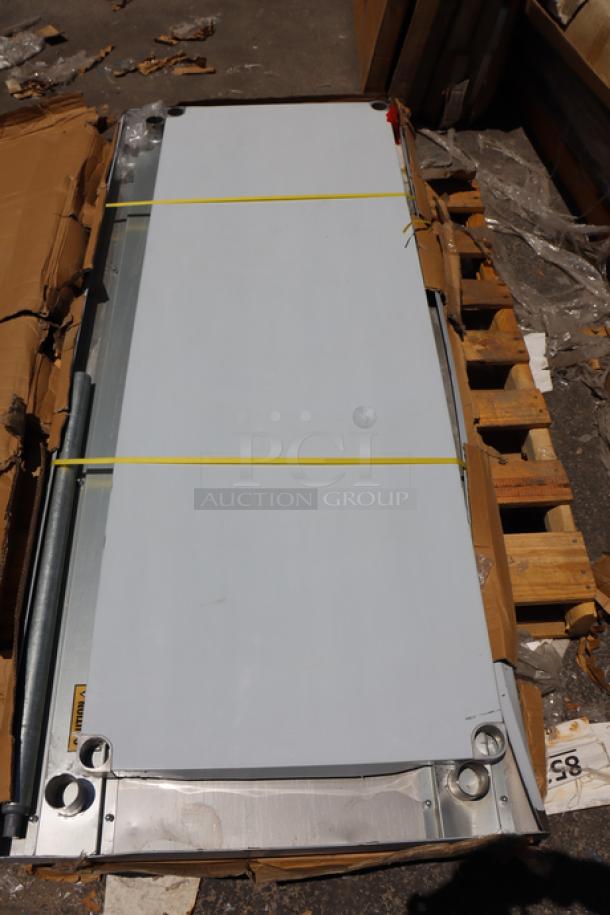 Brand new Regency 600T3072G stainless steel work table, 30"x72", 18-gauge 304, galvanized legs, undershelf, minor scratches.