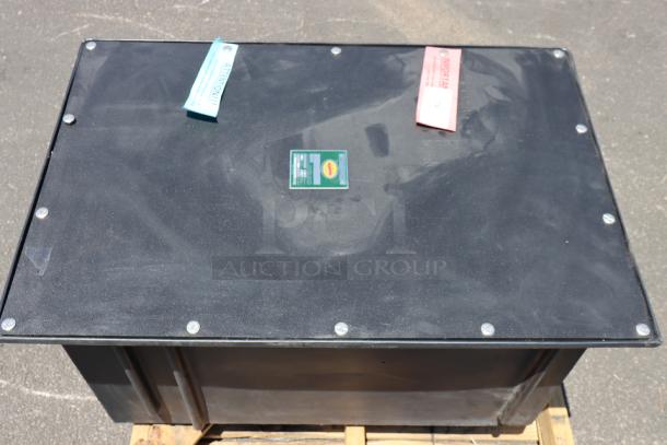 Brand new Ashland PolyTrap 4850 grease trap, 100 lb. capacity, with threaded connections. Scratch-n-dent condition.
