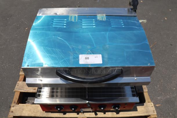 Avantco SAL23M 23" electric countertop salamander, scratch-n-dent, new condition, 208/240V, 3450/4000W, visible sale tag.