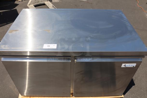 Avantco SS-UC-48R-HC 48" undercounter refrigerator, brand new, scratch-n-dent condition, visible serial number, stainless steel finish.
