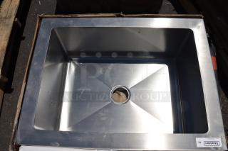 Steelton 522MS202812 stainless steel mop sink, 28"x20"x12", 16 gauge, minor scratches and dents, original box damaged.