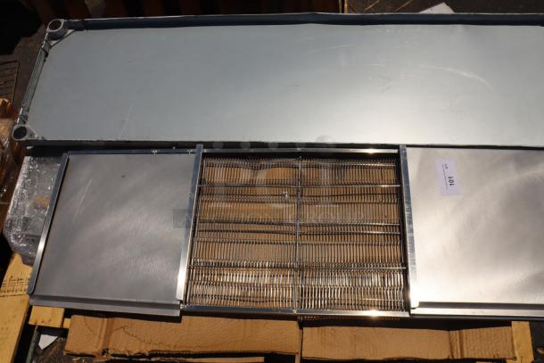 BRAND NEW Cooking Performance Group 35150BELT 50" conveyor belt, scratch-n-dent, no packaging, metal construction.