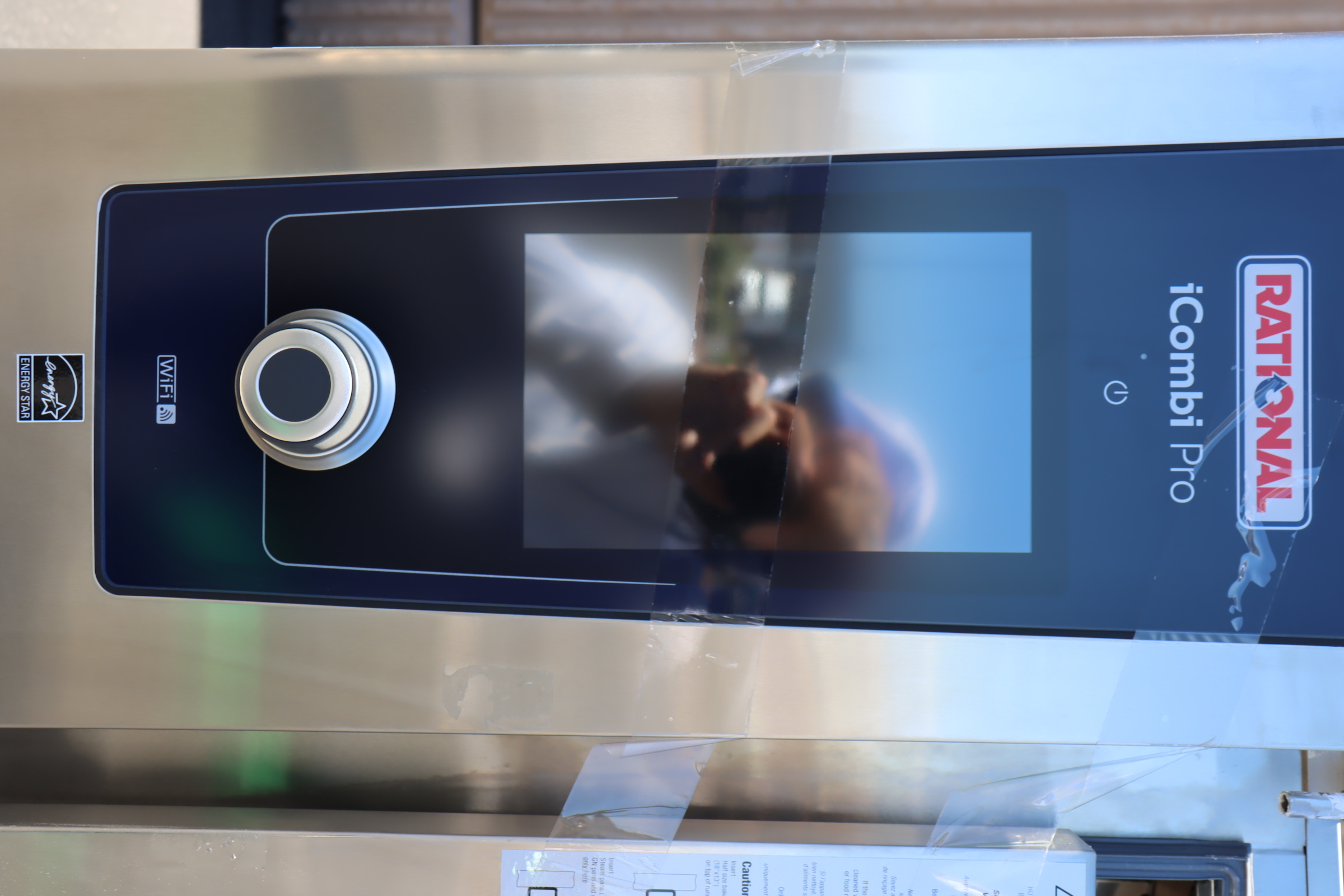 Modern WiFi-enabled combi oven control panel