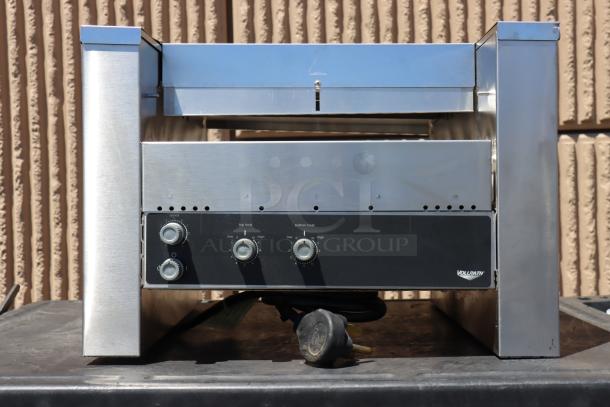 Brand new Vollrath CVT4-208900 convertible conveyor toaster, stainless steel, 1 1/2"-3" opening, 208V, 3600W.