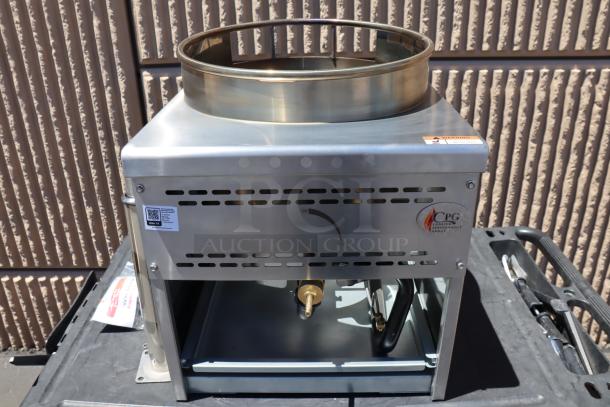 BRAND NEW SCRATCH-N-DENT Cooking Performance Group 351WOKR16N natural gas wok range. 16" ring, 125,000 BTU.