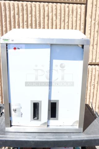 Brand new Regency 600WCS1524 24" stainless steel wall cabinet with sliding doors, minor scratches, NSF certified.