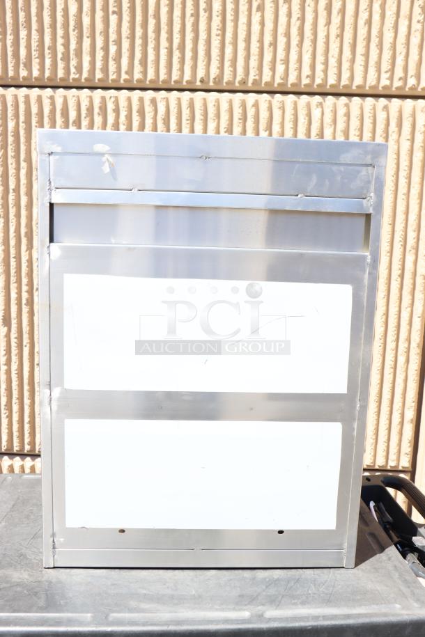 Regency 600WCS1524 24" stainless steel wall cabinet with sliding doors, brand new, scratch-n-dent condition.