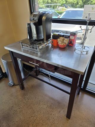 Wood Table With Drawer. (Table Only)