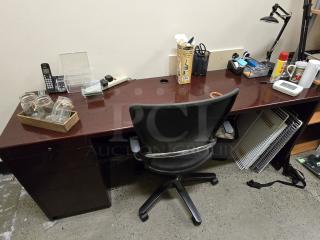 SOLID Office Desk With (3) Drawers.