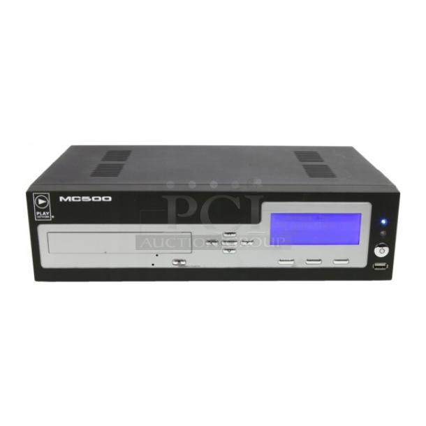 PlayNetwork MC500 Commercial Combo Player Dual Zone! IN PERFECT WORKING ORDER!! 160GB Hard Drive Library for Music and Messaging Content. Businesses can schedule content, including music, messaging, and promotions, and manage it remotely for individual locations or entire chains. - Image 1 of 2