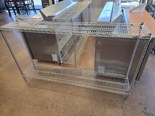 AWESME! SET OF TWO! Metro Stationary Chrome Wire Stationary Shelving Unit, 24x60x36. 2x Your Bid.