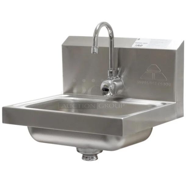 LIKE NEW CONDITION! Advance Tabco 7-PS-61 Hand Sink with Hands-Free Automatic Faucet 17x15x13-1/2 - Image 1 of 2