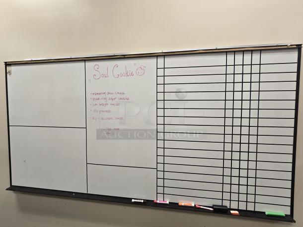 LARGE Wall Mounted White Board. - Image 1 of 1