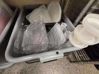ALL FOR ONE! Various Food Pan Lids, Multiple Shapes and Sizes. Includes Bus Pan.