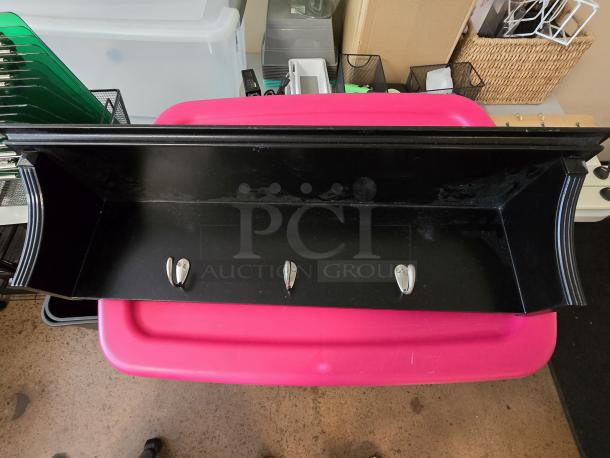 3 Hook Coat Rack. - Image 1 of 1