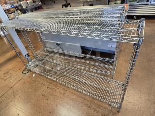 HUGE LOT! Metro Corner Release 24x48 2-Shelf Stationary Rack. 2x Your Bid.