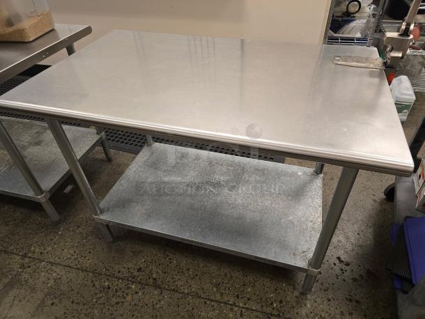 Advance Tabco ELAG-304-X 30" x 48" stainless steel work table with galvanized undershelf, high quality, excellent condition.
