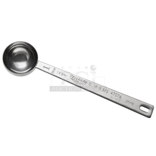 LIKE NEW Vollrath 47076 1 Tbsp stainless steel measuring spoon, 18-8 S/S, 6 1/2"x1 1/2"x7/8", engraved markings.