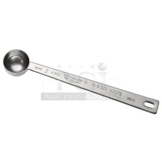 LIKE NEW! Vollrath 47075 1 tsp. Stainless Steel Heavy-Duty Round Measuring Spoon	6 Inches x 1 Inch x 3/4 Inch. 14x Your Bid - Item #1195411