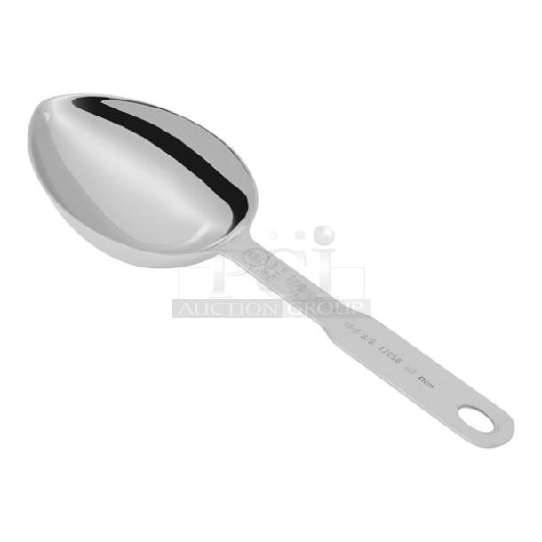 Vollrath 47058 1/2 cup stainless steel measuring scoop with orange band, almost new, durable, precise measurements.