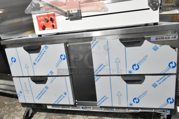 BRAND NEW SCRATCH AND DENT! Beverage Air WTFD60AHC-4 Stainless Steel Commercial 4 Drawer Work Top Freezer on Commercial Casters. 115 Volts, 1 Phase. - Image 2 of 8