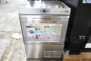 BRAND NEW SCRATCH AND DENT! 2023 Hobart EUH Stainless Steel Commercial Hi Temp High Temperature Undercounter Dishwashing Machine. 208-240 Volts, 1 Phase. - Item #1194468