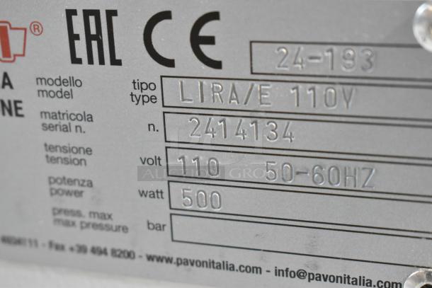 BRAND NEW SCRATCH AND DENT! Pavoni LIRA/E110V Lira Semi-Automatic Dessert Slicer. 110 Volts, 1 Phase. - Image 6 of 7